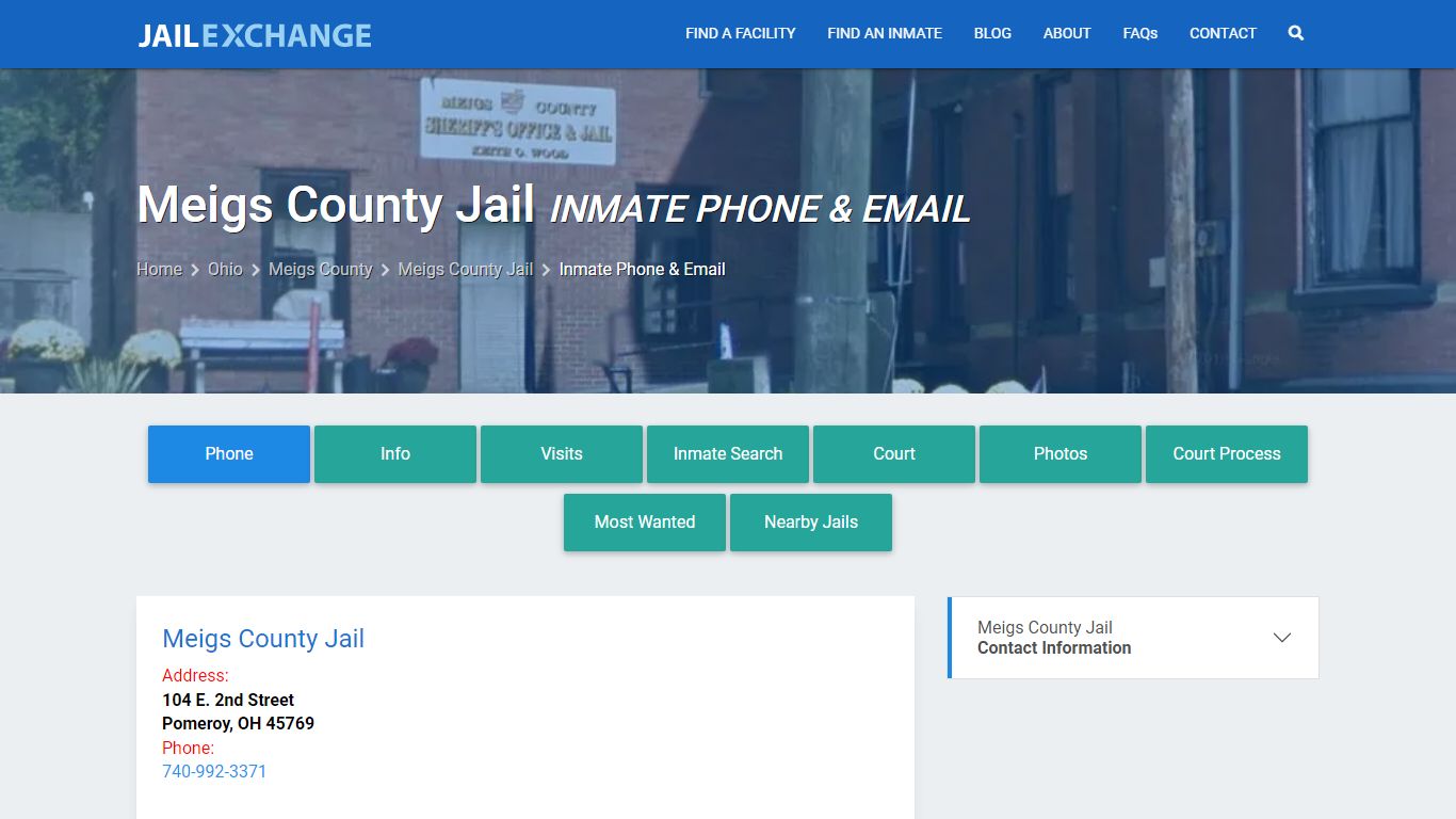 Inmate Phone - Meigs County Jail, OH - Jail Exchange